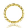 Stylish Gold Plated Chain Band Ring with Sparkling Cubic Zirconia Accents for a Modern and Chic Touch of Elegance - 3 of 3
