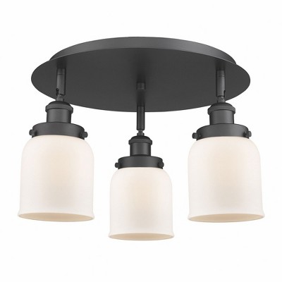 Bell - 3 Light Flush Mount In Art Deco Style-9.25 Inches Tall and 16.75 Inches Wide