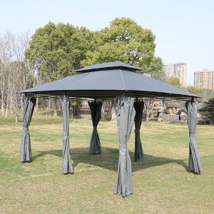 13x10 Outdoor Patio Gazebo Canopy Tent With Ventilated Double Roof And Mosquito net(Detachable Mesh Screen On All Sides) - 1 of 4