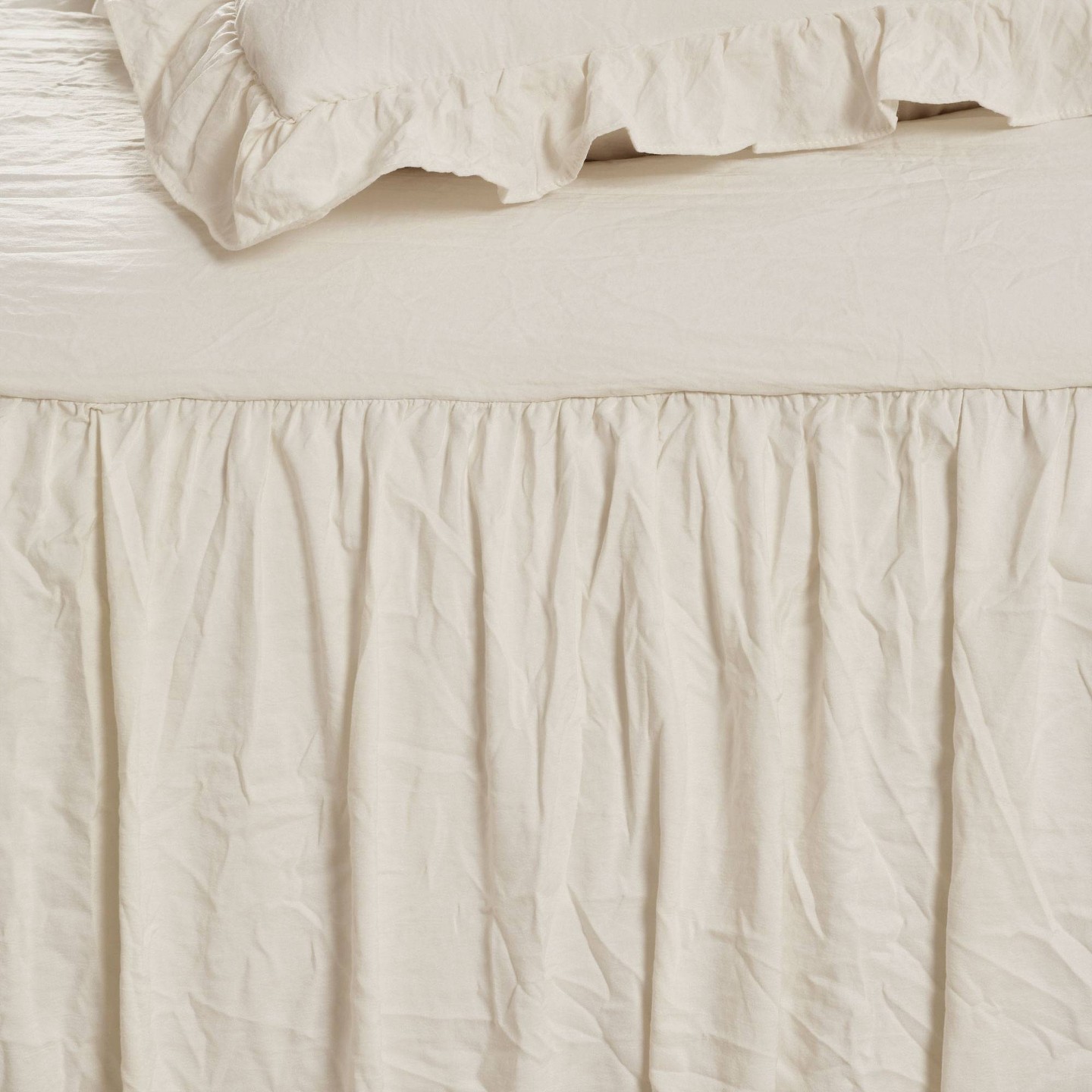 Комплекты с покрывалом Lush Decor 3pc King Ruffle Skirt Bedspread Set Ivory - Lush Décor: Elegant Polyester Bedding, Oeko-Tex Certified, цвет: Слоновая кость — фото 6