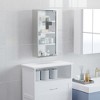 HOMCOM 12" x 24" Medicine Cabinet with Lock, Storage Shelves, Locking Medical Cabinet for Safety, First Aid Bathroom Wall Cabinet, Silver - 3 of 4