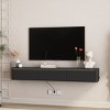 68.9'' Floating TV Stand with LED Lights & Power Outlet, Wall Mounted Media Console for Living Room-3irtyhousy - 2 of 4