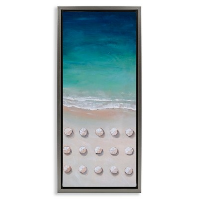Stupell Industries Aerial Umbrellas on Beach Coast, 15" x 31"