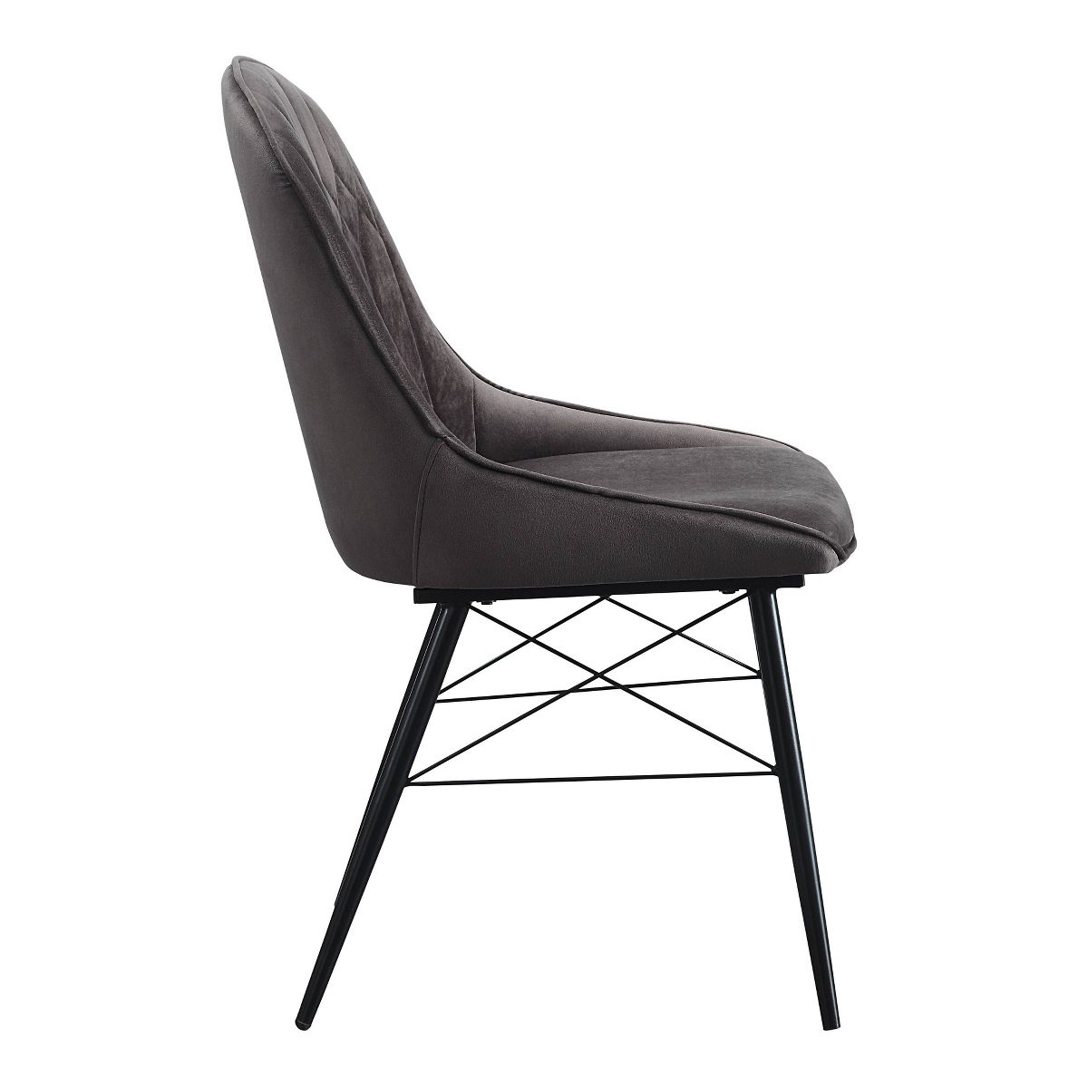 24" Abraham Accent Chair: Upholstered, Armless Design, Wood/Metal Frame - Acme Furniture - thumbnail 4