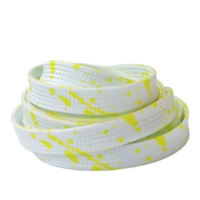 INSPIRE CHIC Flat Colorful Speckled Ink Shoestring Print Shoe Laces for Sneakers 2 Pairs