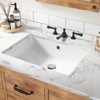 Coucheta Bathroom Undermount Sink, White Ceramic Basin, Vanity Sink for Countertop Installation, Modern Bathroom Remodel and Guest Bath - 3 of 4