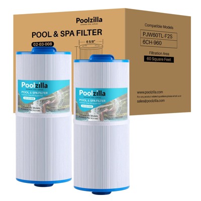 Poolzilla Replacement Spa Filter for PLF6CH-960, Unicel 6CH-960, PJW60TL-F2S, SD-00640, 6541-383, Filbur FC-2800, 6540-476