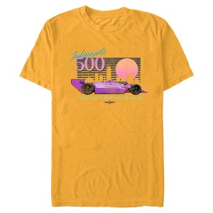 Mens Indy 500 Retro Night Vibe Car T Shirt - 1 of 4