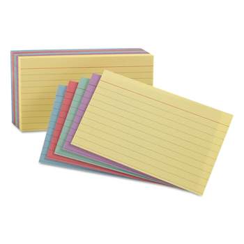 Oxford Ruled Index Cards 4 x 6 Blue/Violet/Canary/Green/Cherry 100/Pack 34610