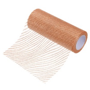 Unique Bargains Sheer Nylon Glitters Wave Mesh Decorative Ribbon Trim 6 Inch 10 Yards - 1 of 4