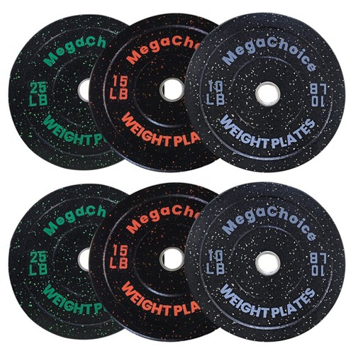 100 Lb Weight Plates Set,2 Inch Rubber Weight Plates (2×10lb,2×15lb,2x ...