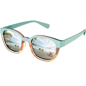 Leafael Polarized Sunglasses Women's Trendy Two Tone Design, UV400 100% Protection, Retro Square Frame, Lifestyle & Active - 1 of 4
