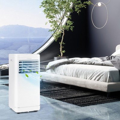 8000 BTU White Portable Air Conditioner with Remote and Sleep Mode