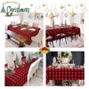 Wikineon Christmas Plaid Tablecloths Black and Red Tablecloth Buffalo Checkered Table Cover for Halloween Wedding Party Decorations 56x120 inch - 3 of 4