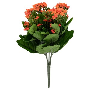 Allstate Floral 14" Orange Kalanchoe Artificial Silk Floral Bouquet - 1 of 4
