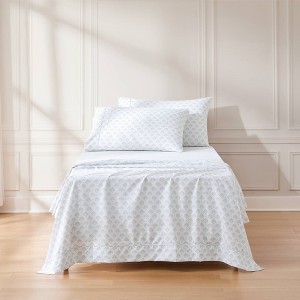 Lush Décor Twin 4pc Scallop Fan Sheet Set Gray - 1 of 4