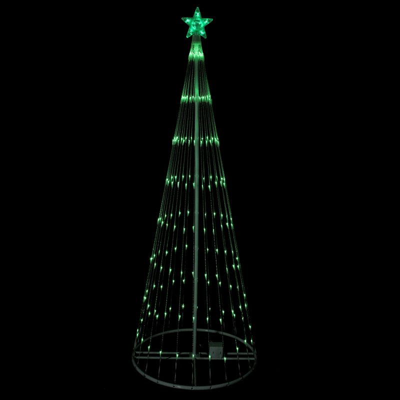 Northlight 6' LED Light Show Cone Christmas Tree Lighted Yard Art Decoration - Green, 3 of 6
