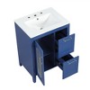 ORRD 24" Blue Bathroom Vanity with Sink, Solid Wood & MDF Cabinet with 2 Drawers, Door & Adjustable Shelf - 4 of 4