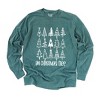 Simply Sage Market Women's Distressed Oh Christmas Tree Long Sleeve Garment Dyed Tee - 2 of 4