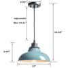 Claxy Sea Green Pendant Light Fixture Modern Kitchen Islands Pendant Light - 2 of 4