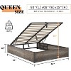 AMERLIFE Lift Up Storage Bed with Storage Underneath, No Headboard - 2 of 3