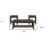 HomeRoots Set of Three 42" Oak Coffee Table With Three Shelves - 3 of 4