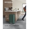 SONGMICS 13 Gallon (50 L) Trash Can, Kitchen Garbage Can, Recycling or Waste Bin, Soft Close, Step-On Pedal, Retro Green - 2 of 4