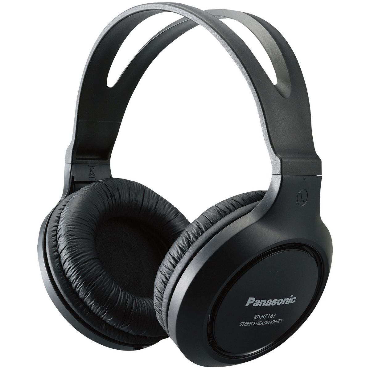 Panasonic® Wired Over-Ear Headphones with 3.5-mm Connector and Long Cord, XBS for Deep Bass, RP-HT161-K