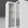 FUFU&GAGA White Corner Kitchen Storage Cabinet,Sideboard with Glass Doors,Tall Pantry for Organized Kitchen & Dining Spaces - 4 of 4