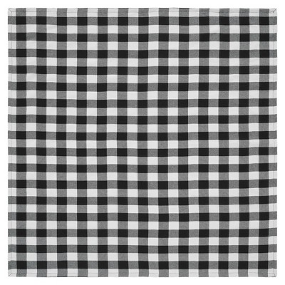 Annie Buffalo Check Black Table Topper 40x40 VHC Brands