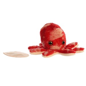 Aurora Mini Alex Octopus Shoulderkins Adorable Stuffed Animal Red 5" - 1 of 4