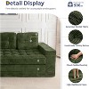 MAXYOYO Convertible Sofa Bed, Pull Out 3 Seater Sleeper Sofa, 2 in 1 Fold Out Floor Couch with Pillows for Living Room - 3 of 4