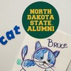 North Dakota State Bison Alumn Automotive Car Refrigerator Locker Vinyl Circle Magnet - 4 of 4