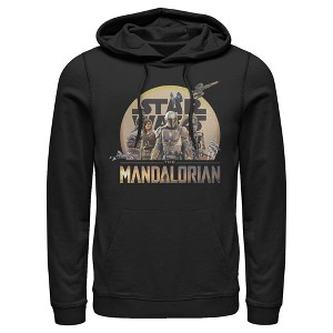 Men's Star Wars The Mandalorian Character Collage Pull Over Hoodie - 1 of 3