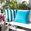 Tramull Horizon Stripe Pillow 20x20 Inches, Indoor Outdoor Decorative Pillow Cover, Water Resistant Solarium Polyester - 4 of 4