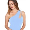 Coolmee Women's Summer Jumpsuits Sexy One Shoulder Casual Loose Long Elegant Wide Leg Jumpsuit - 2 of 4