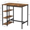 VASAGLE Bar Table with Sturdy Metal Frame, Easy Assembly, Industrial Design, 23.6 x 42.9 x 39.4 inches, Rustic Brown - 3 of 4