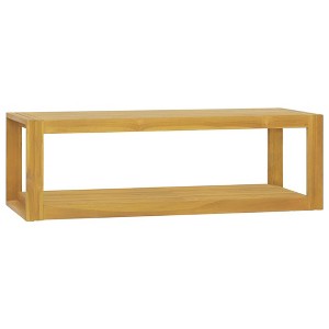vidaXL Wall-mounted Bathroom Cabinet 43.3"x17.7"x13.8" Solid Wood Teak - 1 of 4