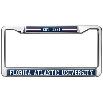Florida Atlantic School Logo Full Size Standard License Plate Metal Frame