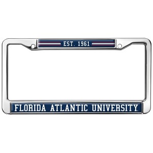 Florida Atlantic School Logo Full Size Standard License Plate Metal Frame - 1 of 4