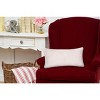 C&F Home White Heart Pattern Applique Accent Throw Pillow 12" x 24" - 2 of 3