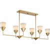 Progress Lighting Pinellas 6-Light Linear Chandelier Softgold Finish Opal Glass Shades - 3 of 3