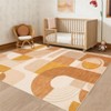 Area Rugs for Bedroom Modern Geometric Print Rugs Soft Low Pile Non Slip Indoor Rug for Playroom Dorm - 2 of 4