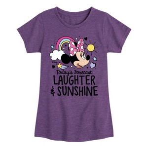 Girls' - Disney - Todays Forecast Laughter Sunshine Fitted Short Sleeve Graphic T-Shirt - 1 of 4