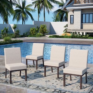 Captiva Designs Outdoor Steel Frame Weather Resistant Comfortable Chairs, Set of 2 - 1 of 4