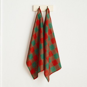 Solino Home Linen Buffalo Check Kitchen Towels - 1 of 4