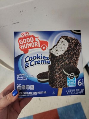 Good Humor Cookies & Crème Frozen Dessert Bars - 16.5oz/6ct : Target