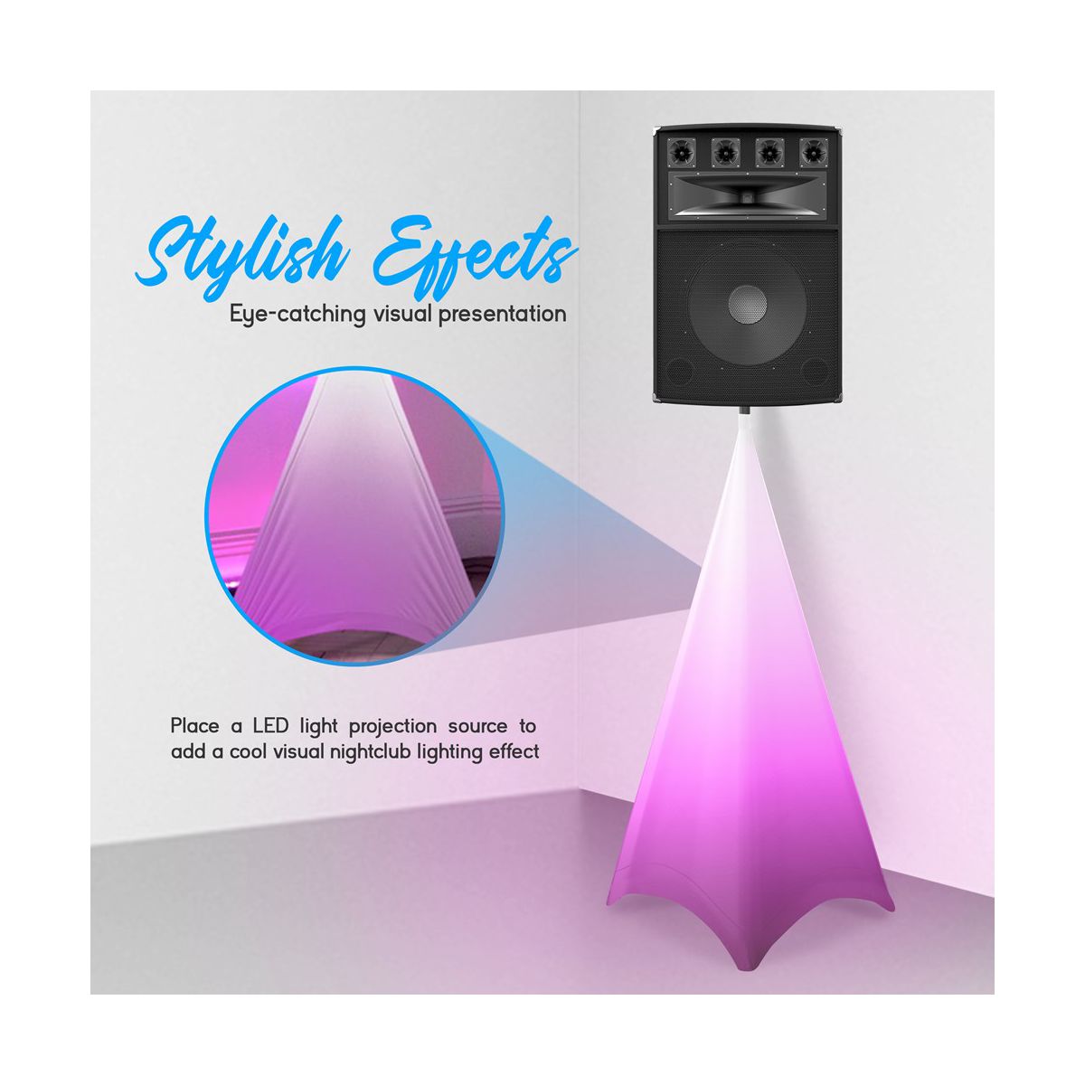 Pyle Triple-Sided White Speaker and Lighting Stand Scrim - thumbnail 2