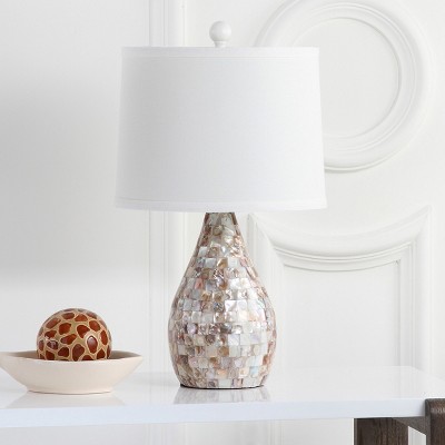 Lauralie 20.5" White Capiz Shell Table Lamp Set