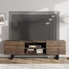 70" Modern TV Stand for TVs Up to 80", Minimalist Wooden Entertainment Center, Media Cabinet TV Console with 2 Drawers & Open Shelves - 4 of 4